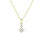 Collar corto y fino de plata chapada con oro y circonitas